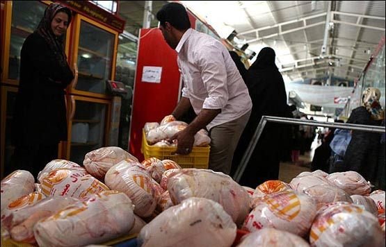 قیمت مرغ در بازار به ۵۵۰۰ تومان رسید