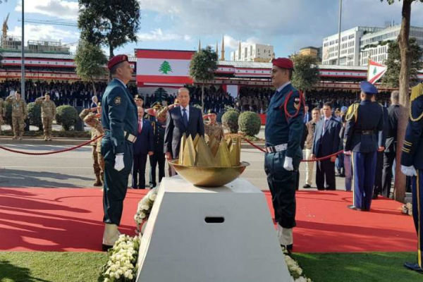 ورود سعد الحریری به مراسم سالروز استقلال لبنان