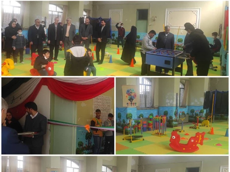 افتتاح سالن چند منظوره و اتاق ورزش مدرسه ایثار در صحنه