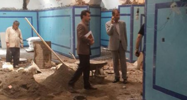 مدیر کل میراث فرهنگی و گردشگری استان کرمانشاه از حمام معاون صحنه بازدید کرد