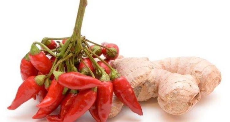 کاهش ریسک سرطان با مصرف همزمان زنجبیل و فلفل قرمز