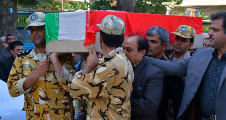مراسم تشییع امیر سرلشکر خلبان آزاده جانباز "کرم رضا مکری " در صحنه انجام شد