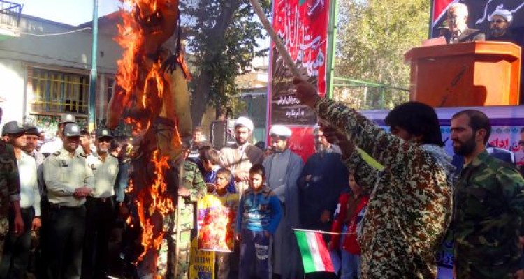 راهپیمایی یوم الله 13 آبان در شهرستان صحنه برگزار شد