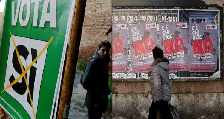 دودستگی مردم ایتالیا در مورد همه پرسی قانون اساسی 