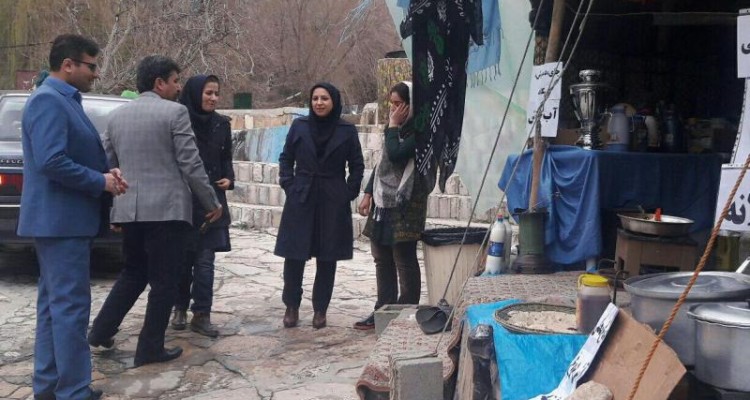 معاون صنایع دستی کرمانشاه از غرفه های صنایع دستی صحنه بازدید کرد