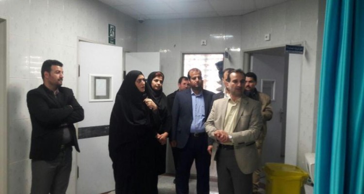 معاون درمان دانشگاه علوم پزشکی کرمانشاه از بیمارستان معاون صحنه بازدید کرد
