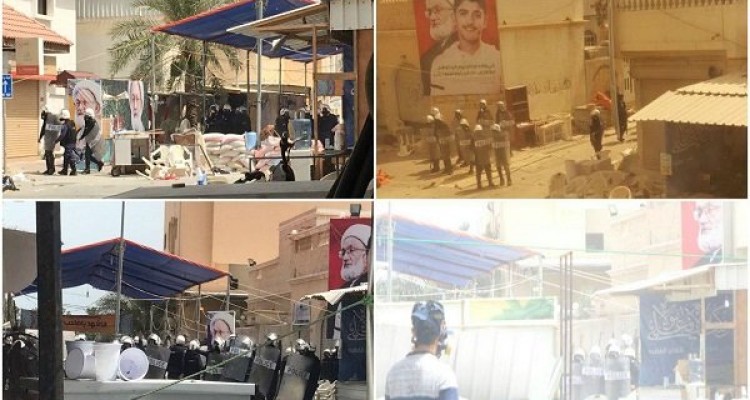محاصره محل تحصن معترضان بحرینی توسط آل خلیفه/یک نفر شهید شد