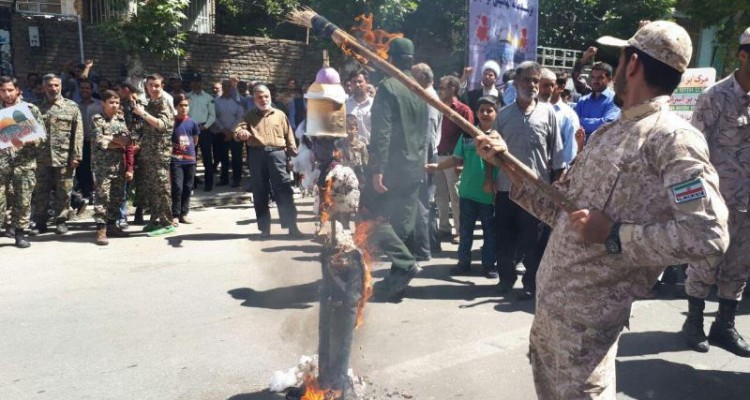 راهپیمایی روز جهانی قدس در شهرستان صحنه برگزار شد / فریاد شعار مرگ بر آمریکا در آسمان شهر