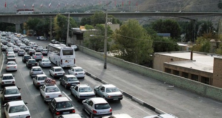 ترافیک سنگین در آزاد راه کرج-تهران