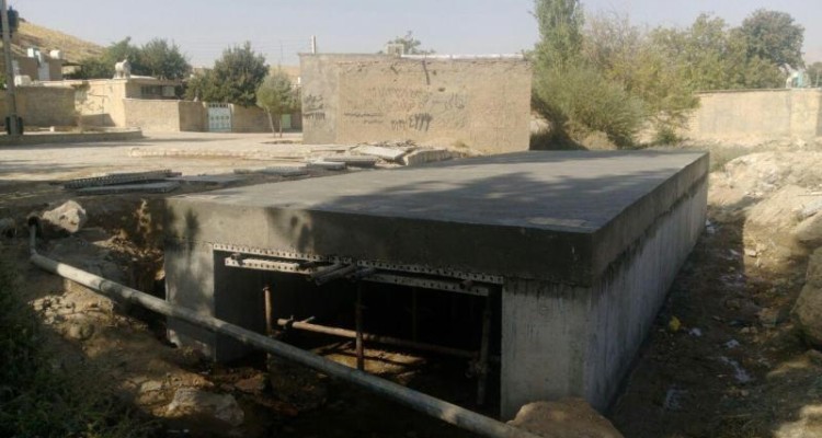 پل روستای دهمرادخان از توابع بخش مرکزی صحنه بازسازی شد
