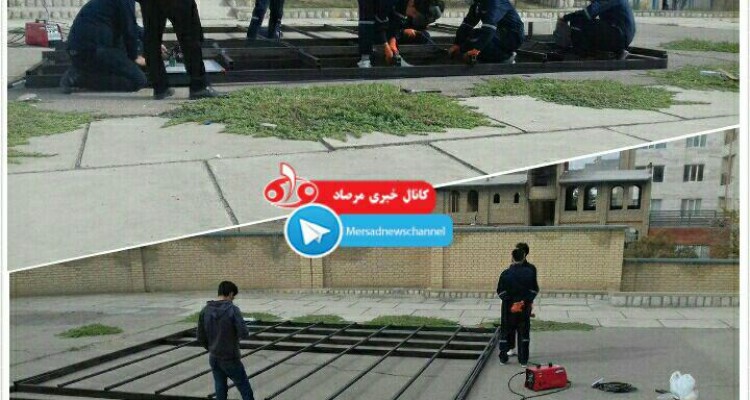  برپایی کارگاه ساخت کانکس برای زلزله زدگان توسط نیروهای جهادی بسیج + تصویر 