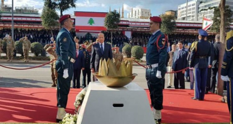 ورود سعد الحریری به مراسم سالروز استقلال لبنان