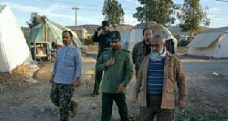  بازدید سردار نقدی از مناطق زلزله زده غرب ایران 