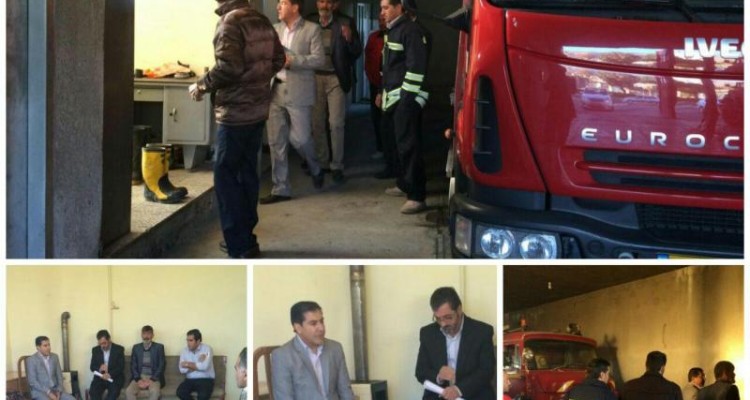 شهردار صحنه از ایستگاه آتش نشانی این شهرستان بازدید کرد + تصویر