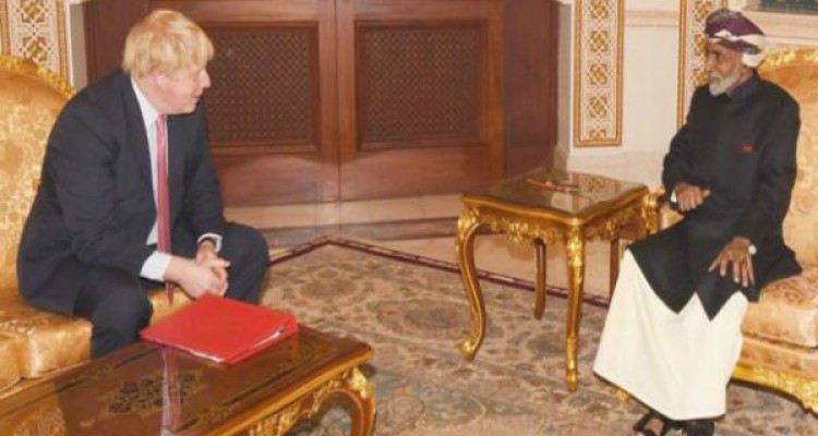 جانسون پیش از سفر به ایران با «سلطان قابوس» دیدار کرد 