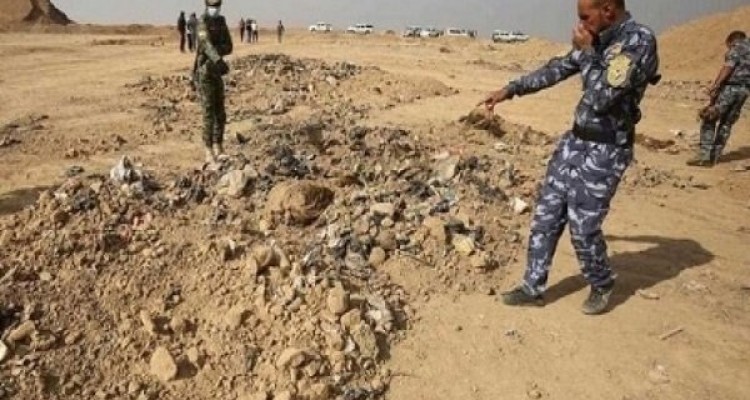 کشف گوردسته جمعی متعلق به داعش در موصل عراق
