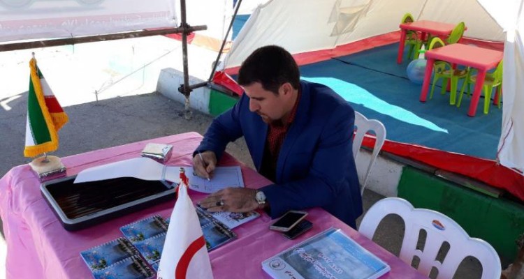 بازدید مسئولین شهرستان صحنه از ایستگاه راهنمای مسافرین نوروزی