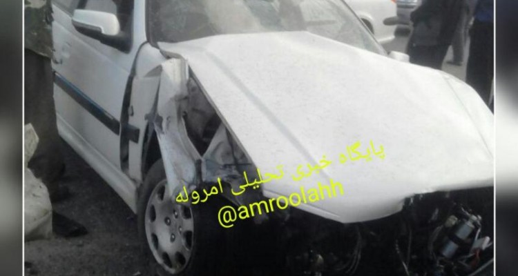 سرعت غیر مجاز در صحنه باعث برخورد پژو پارس با گاردریل شد