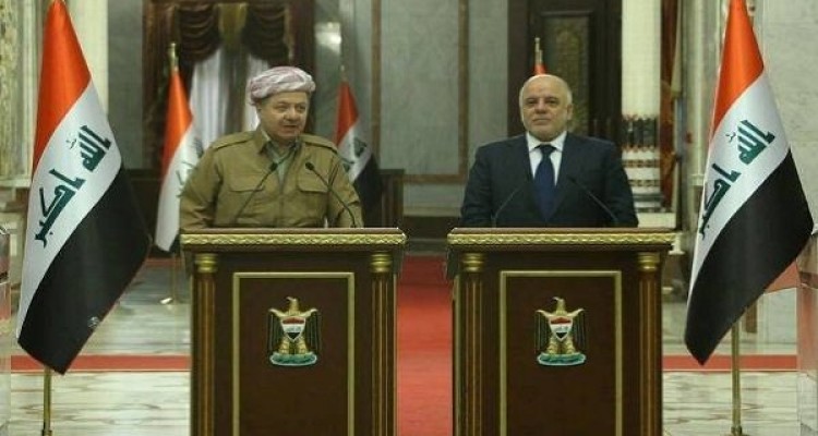 اولین تماس تلفنی حیدر العبادی با «مسعود بارزانی» بعد از همه پرسی