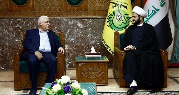 دیدار شیخ «اکرم الکعبی» با رئیس شورای حشد شعبی عراق