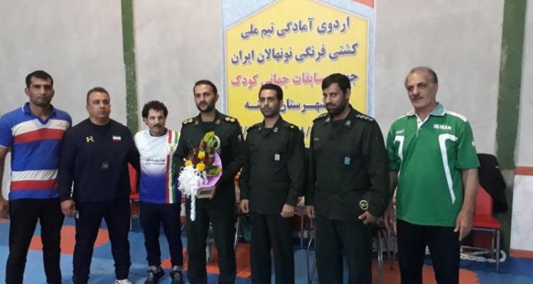 جانشین فرماندهی سپاه شهرستان صحنه از محل برگزری ادروی تیم ملی کشتی نونهالان بازدید کرد