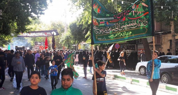 مراسم تاسوعای حسینی در صحنه برگزار شد + تصویر