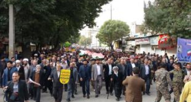 خروش خشم کرمانشاهی‌ها بر سر ایادی استکبار 