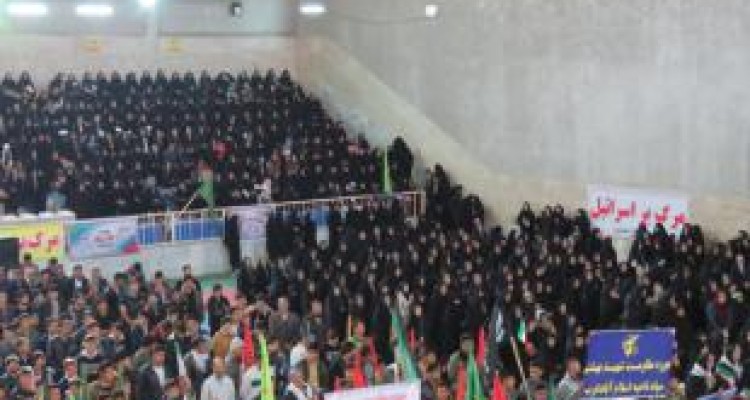 برپایی اجتماع بزرگ بسیجیان در اسلام آبادغرب + تصاویر 