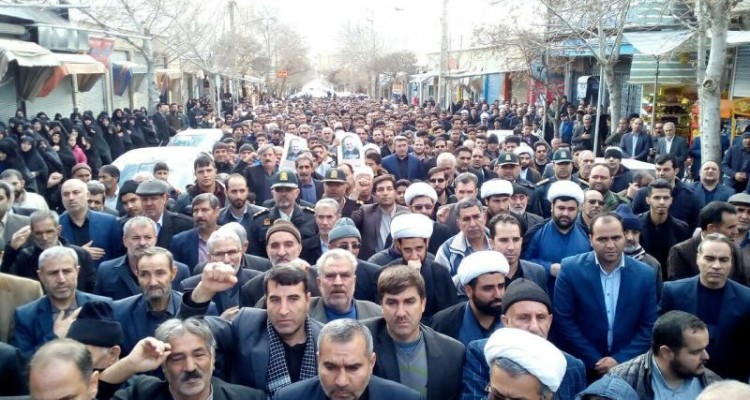  راهپیمایی ضد آمریکایی مردم ولایتمدار هرسین  در محکومیت شهید حاج قاسم سلیمانی انجام شد