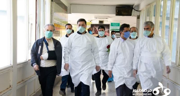 حضور نماینده کرمانشاه در بیمارستان فارابی و قدردانی از کادر درمان