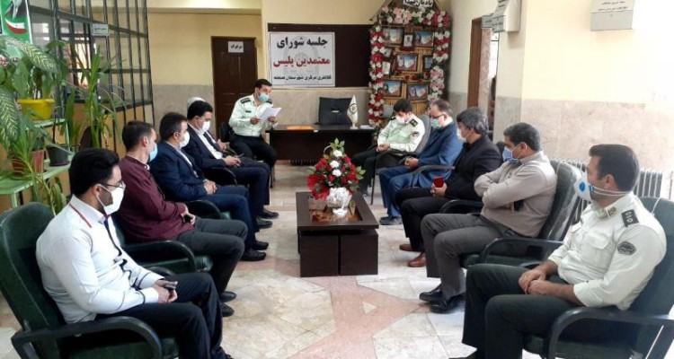جلسه شورای معتمدین پلیس در کلانتری مرکزی شهر صحنه برگزار شد
