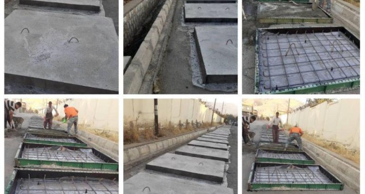 دال های بتنی در کانالهای شهری صحنه با اعتباری بالغ بر 7 میلیارد ریال نصب می شوند