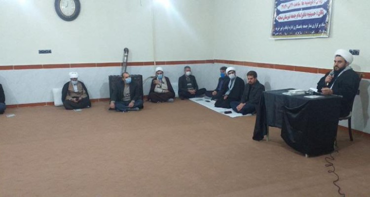  مراسم روضه خوانی وسینه زنی به مناسبت ایام فاطمیه در صحنه برگزار شد 