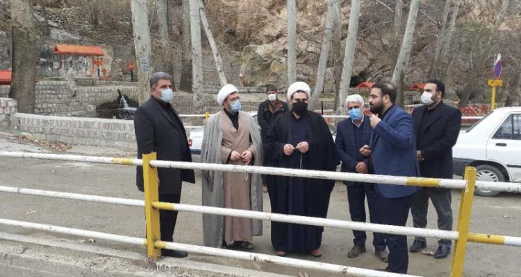 امام جمعه صحنه و از پل در دست احداث سراب دربند صحنه بازدید کرد