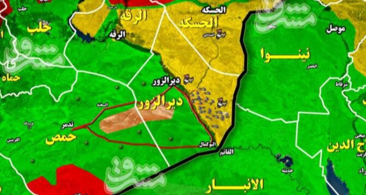 نیروی هوایی روسیه با عناصر مخفی داعش در شرق و جنوب شرق سوریه چه کرد؟ + نقشه میدانی و عکس