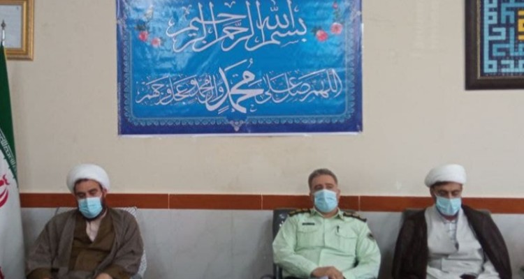 دیدار کارکنان نیروی انتظامی صحنه با امام جمعه این شهرستان