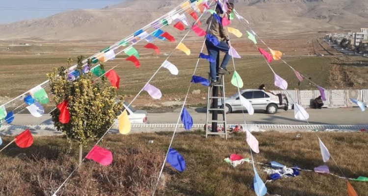 بازدید شهردار صحنه از فضاسازی شهر به مناسبت دهه فجر   