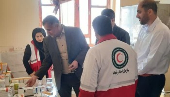 برپایی میز خدمت جهادی در روستای اسلام آباد سفلی