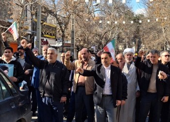 راهپیمایی نمازگزاران صحنه ای در محکومیت حوادث تروریستی آمریکایی، صهیونیستی