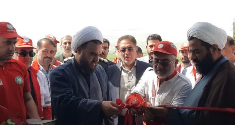 افتتاح پایگاه هلال احمر در صحنه