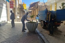 تداوم اجرای طرح‌های زیباسازی و توسعه فضای سبز شهری در صحنه   