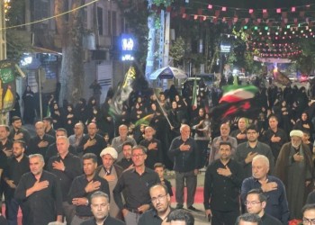صد و دهمین موج حضور مردم عزادار شهرستان صحنه در میدان