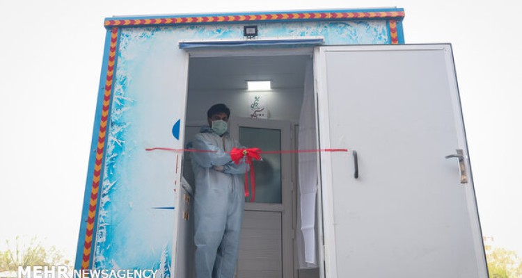 رونمایی از دستگاه تست سیار کرونا توسط بسیج