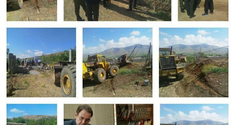 اجرای حکم قلع و قمع 9 مورد ساخت و ساز غیر مجاز در سطح شهرستان صحنه 