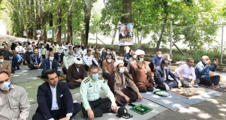  اولین نماز جمعه سال ۱۳۹۹ شهرستان صحنه برگزار شد 