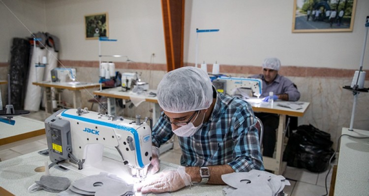 تولید کارگاه ماسک بهداشتی به منظور مقابله با ویروس کرونا