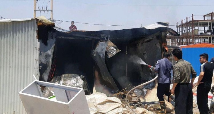  2 نفر در آتش سوزی یک کانکس در سرپل ذهاب جان باختند