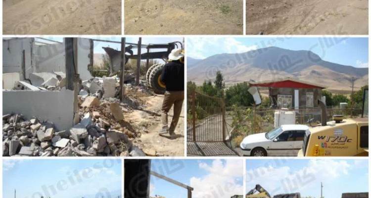 تخریب ۳ خانه باغ و ۹ فنس کشی غیرمجاز در اراضی شهرستان سنقروکلیایی