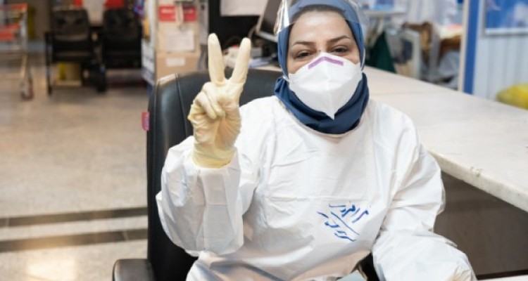  جهادگران سلامت در بیمارستان فارابی کرمانشاه