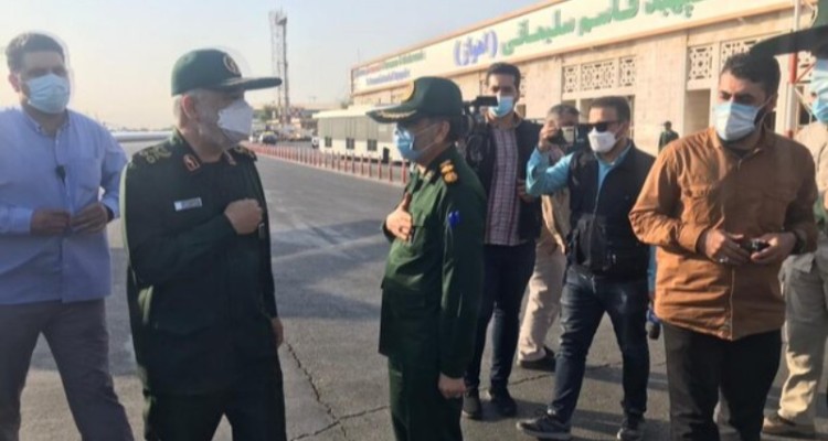فرمانده کل سپاه وارد خوزستان شد